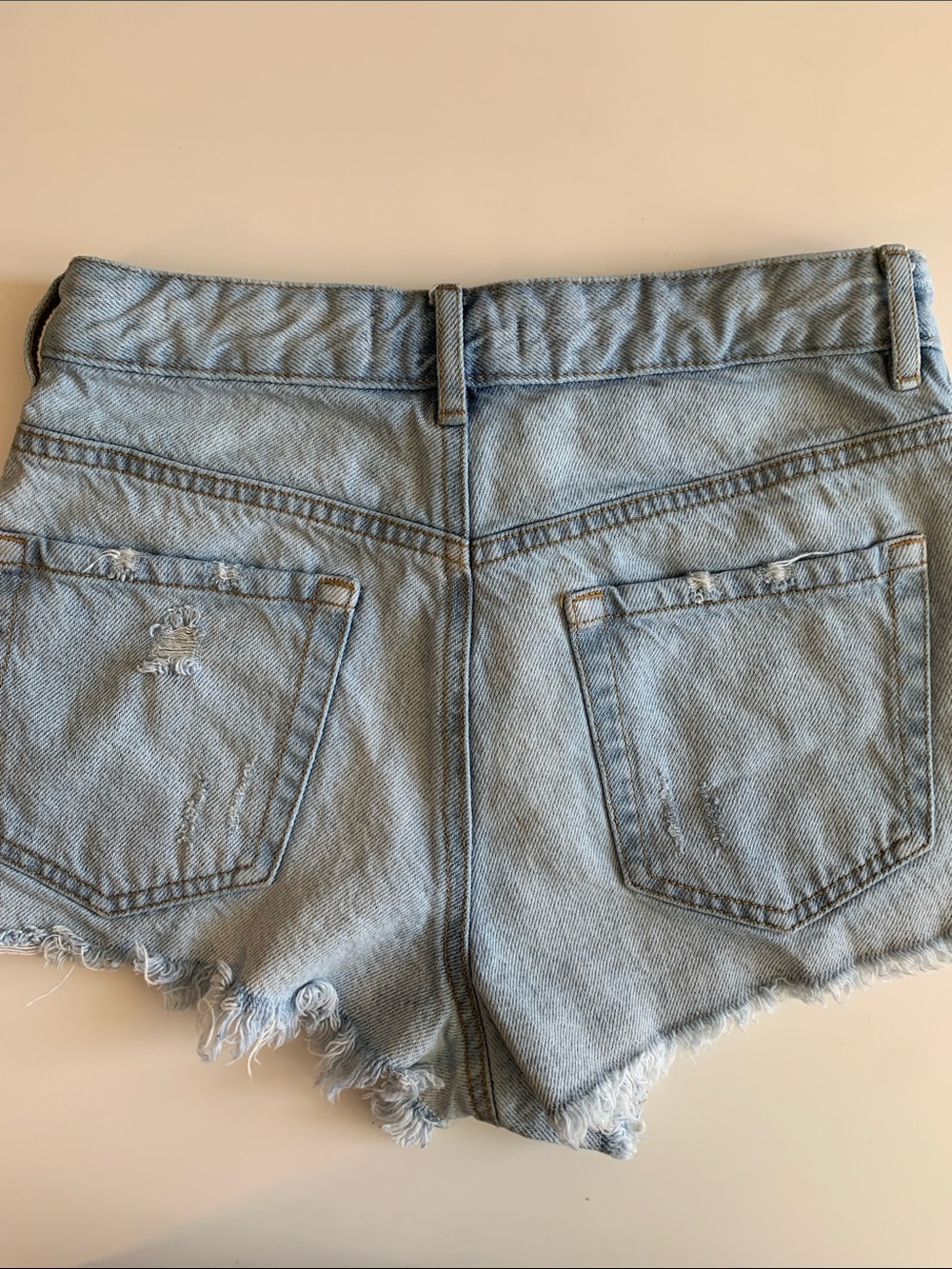 PacSun Light Wash Distressed Denim Cutoff Shorts - Picture 7 of 7